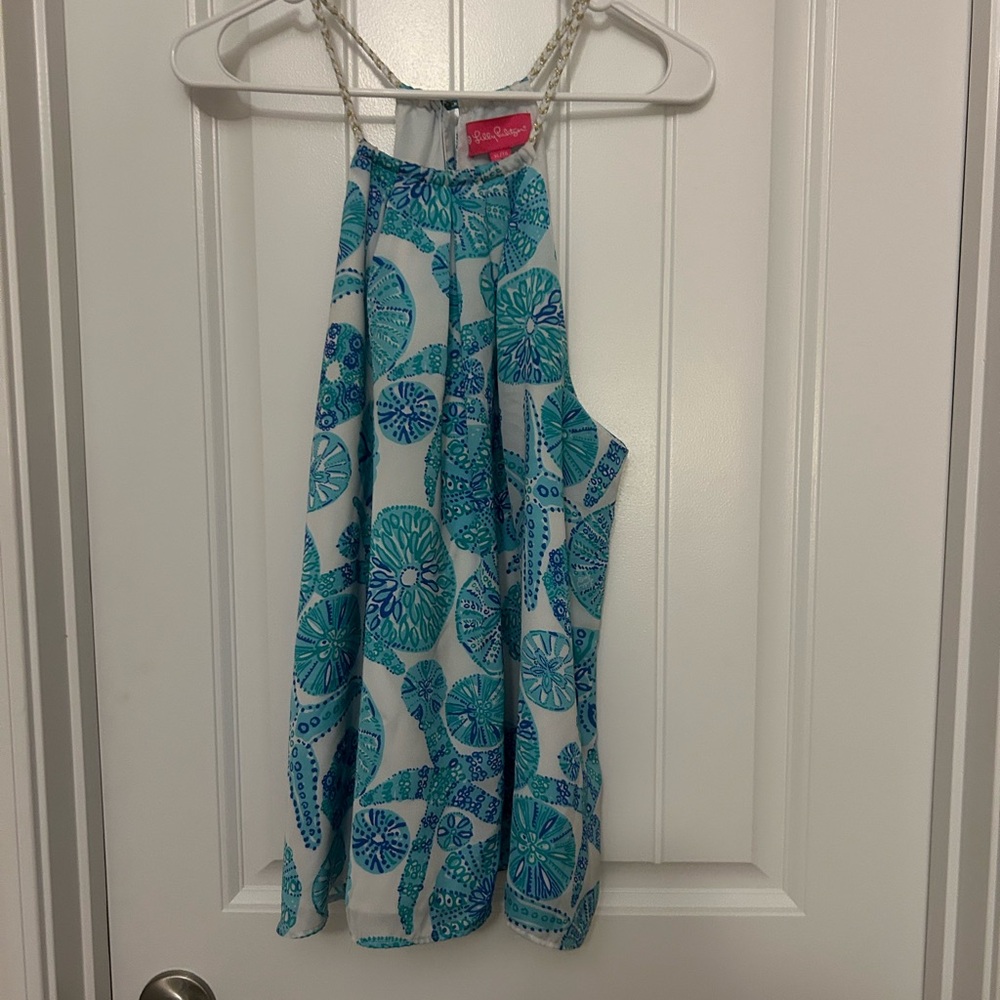 Lilly Pulitzer Blue and White Patterned Top